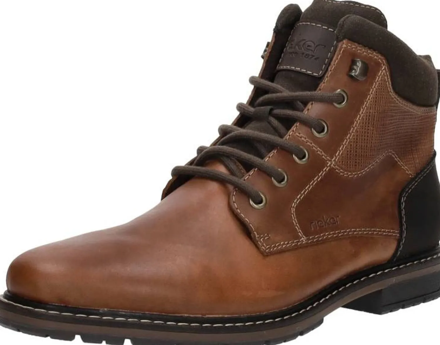 Rieker Veterschoenen Hoog Cognac Best
