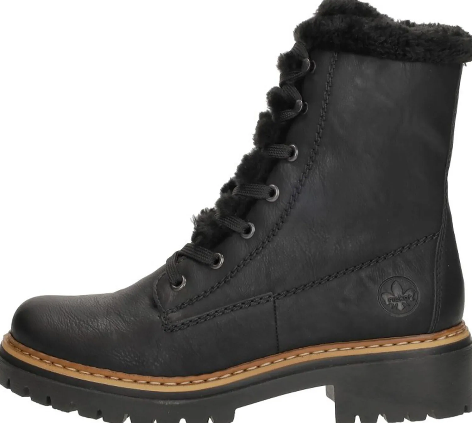 Rieker Veterschoenen Hoog Zwart Online