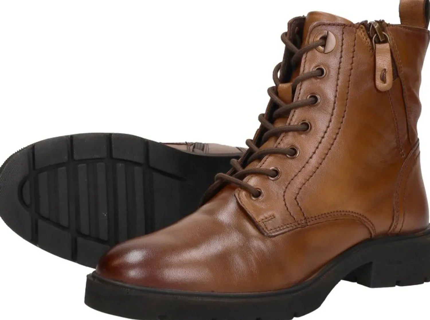 Sub55 Veterschoenen Hoog Cognac Sale