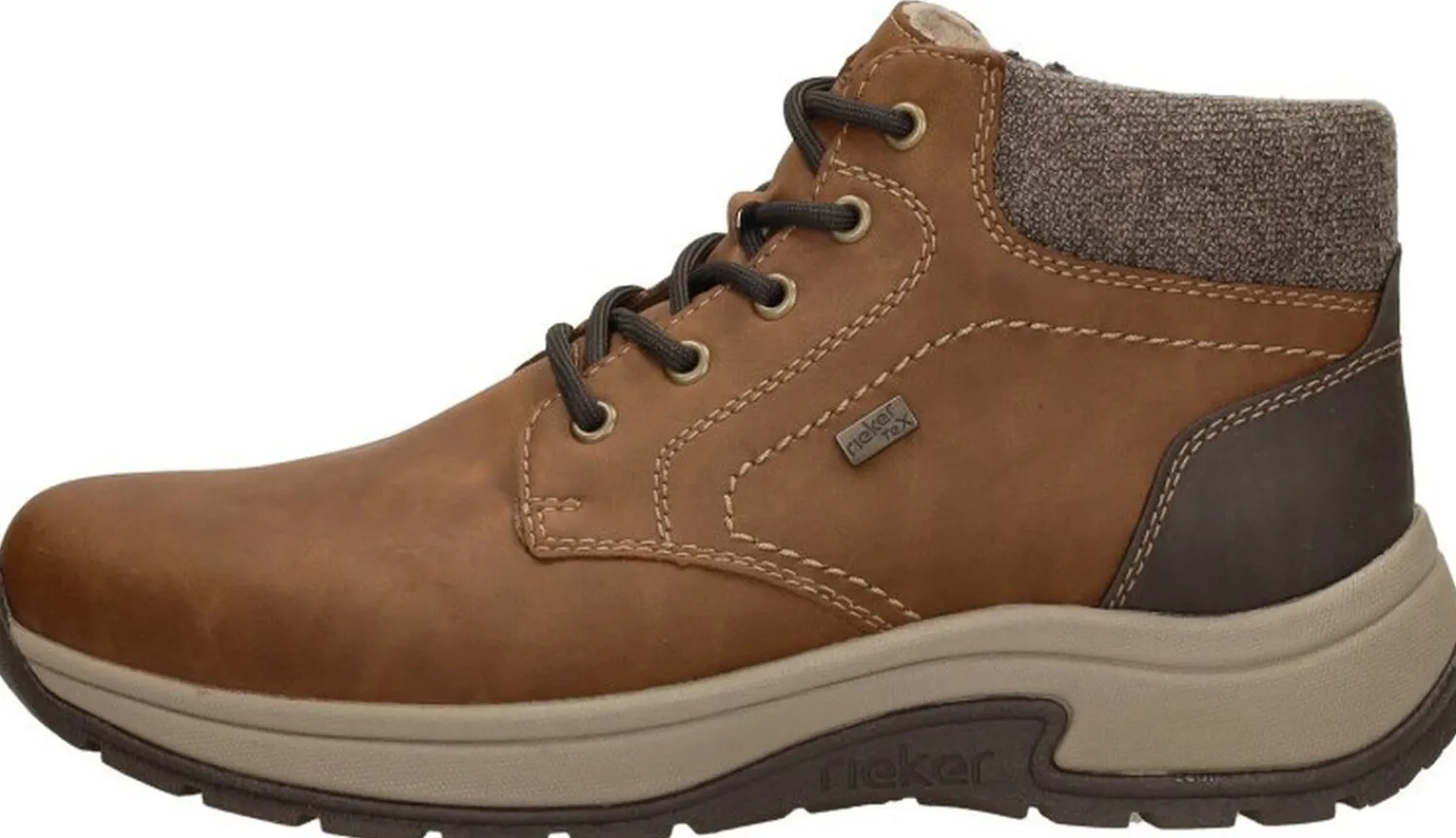 Rieker Veterschoenen Hoog Cognac New