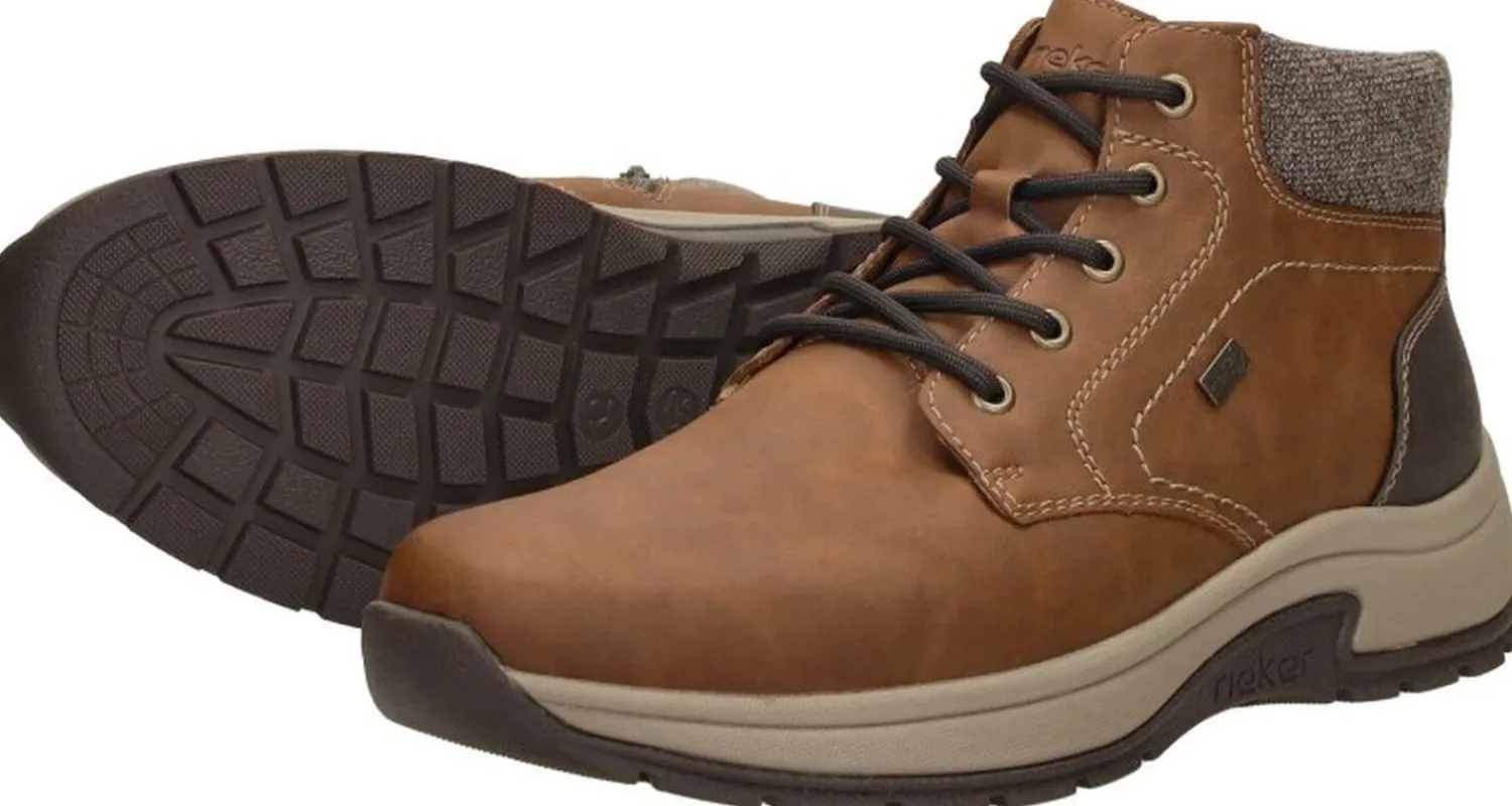 Rieker Veterschoenen Hoog Cognac New