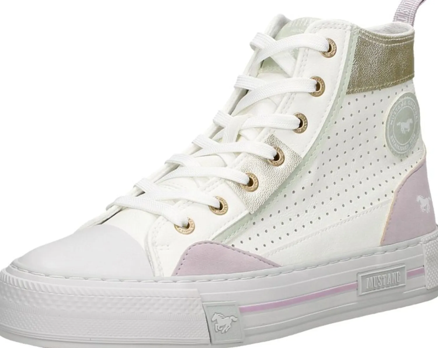 Mustang Veterschoenen Hoog Wit Clearance