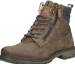 Mustang Veterschoenen Hoog Donkerbruin Hot