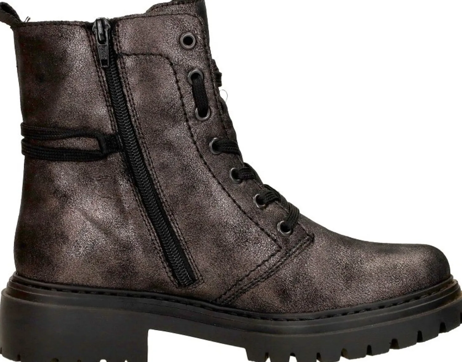 Rieker Veterschoenen Hoog Brons New