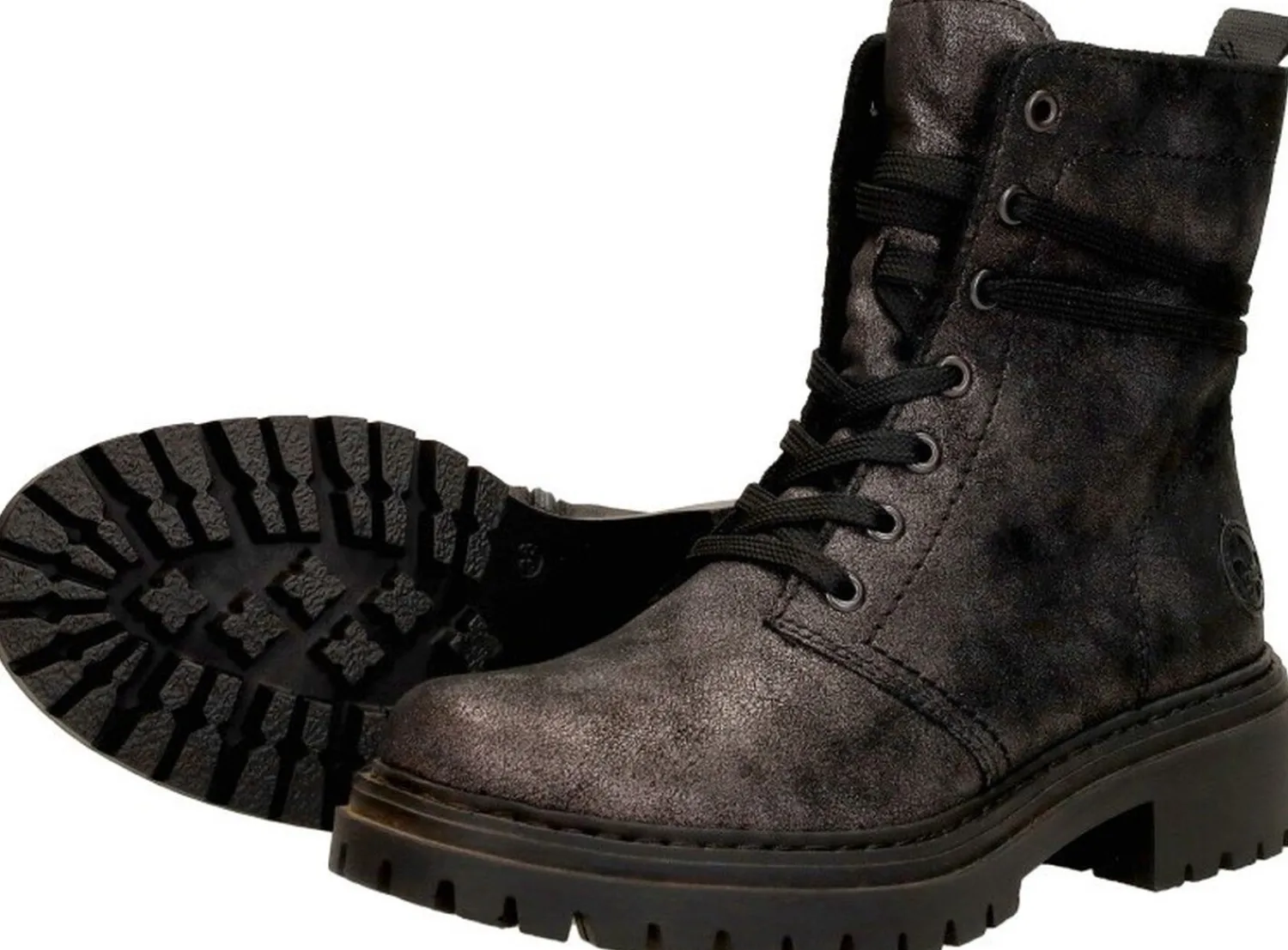 Rieker Veterschoenen Hoog Brons New