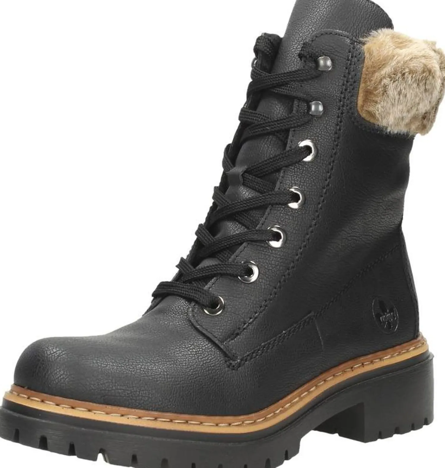 Rieker Veterschoenen Hoog Zwart New