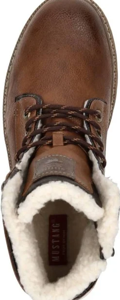 Mustang Veterschoenen Hoog Cognac New