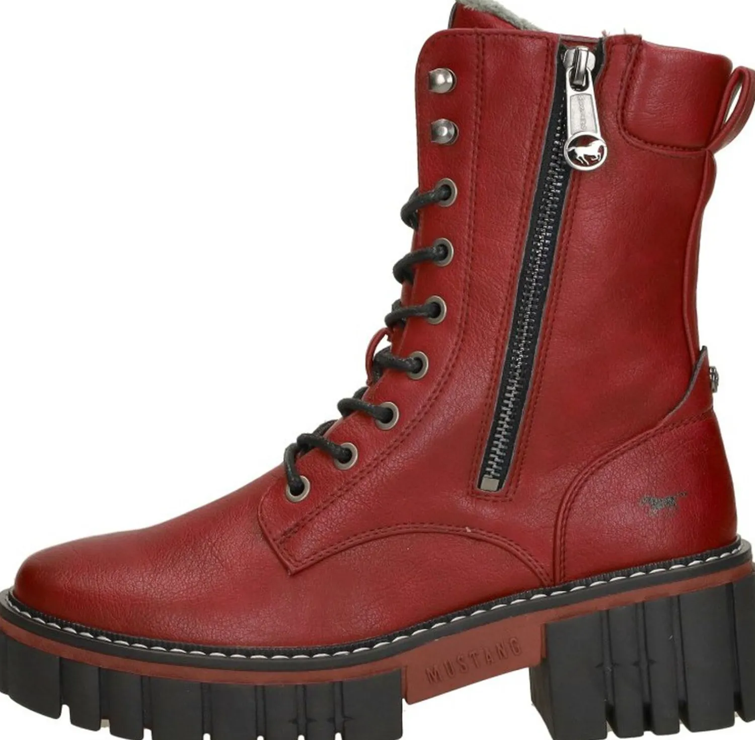 Mustang Veterschoenen Hoog Rood New