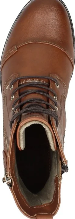 Mustang Veterschoenen Hoog Cognac New