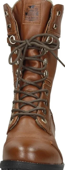 Mustang Veterschoenen Hoog Cognac Sale