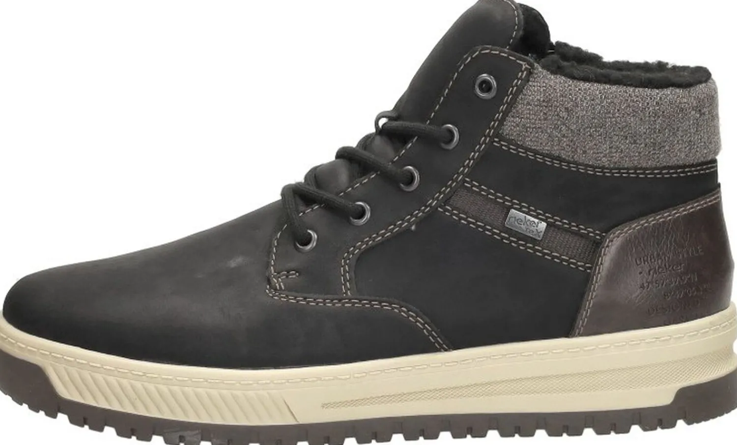 Rieker Veterschoenen Hoog Zwart Fashion