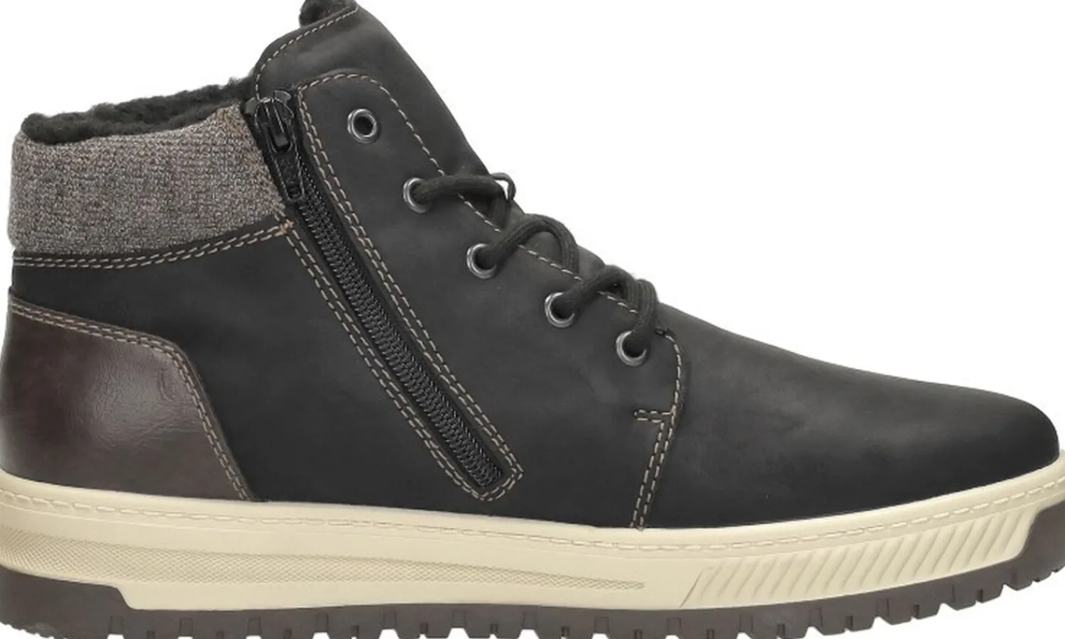 Rieker Veterschoenen Hoog Zwart Fashion