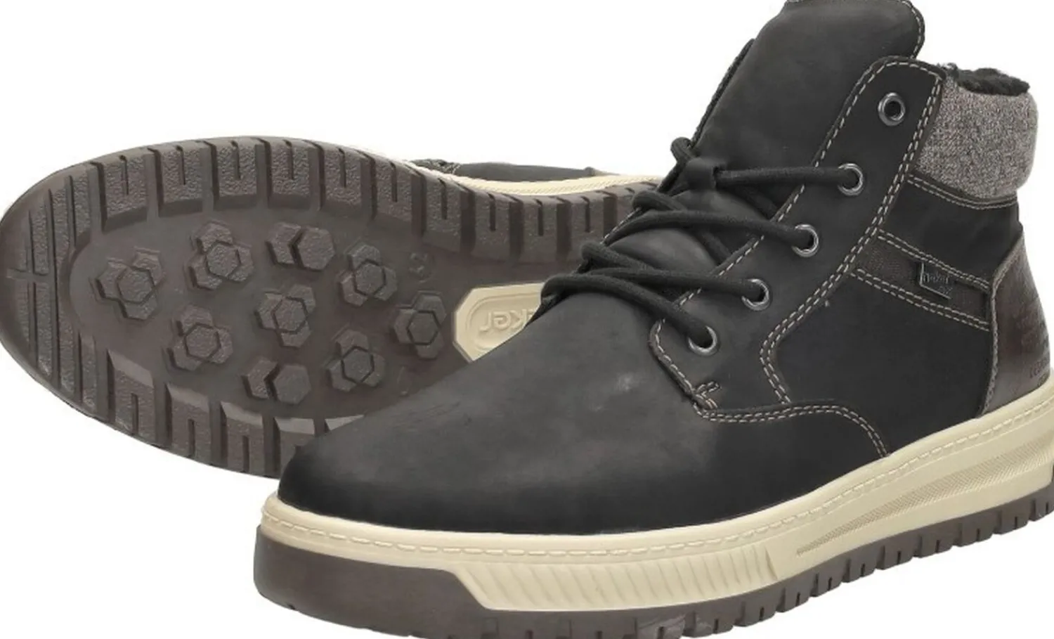 Rieker Veterschoenen Hoog Zwart Fashion