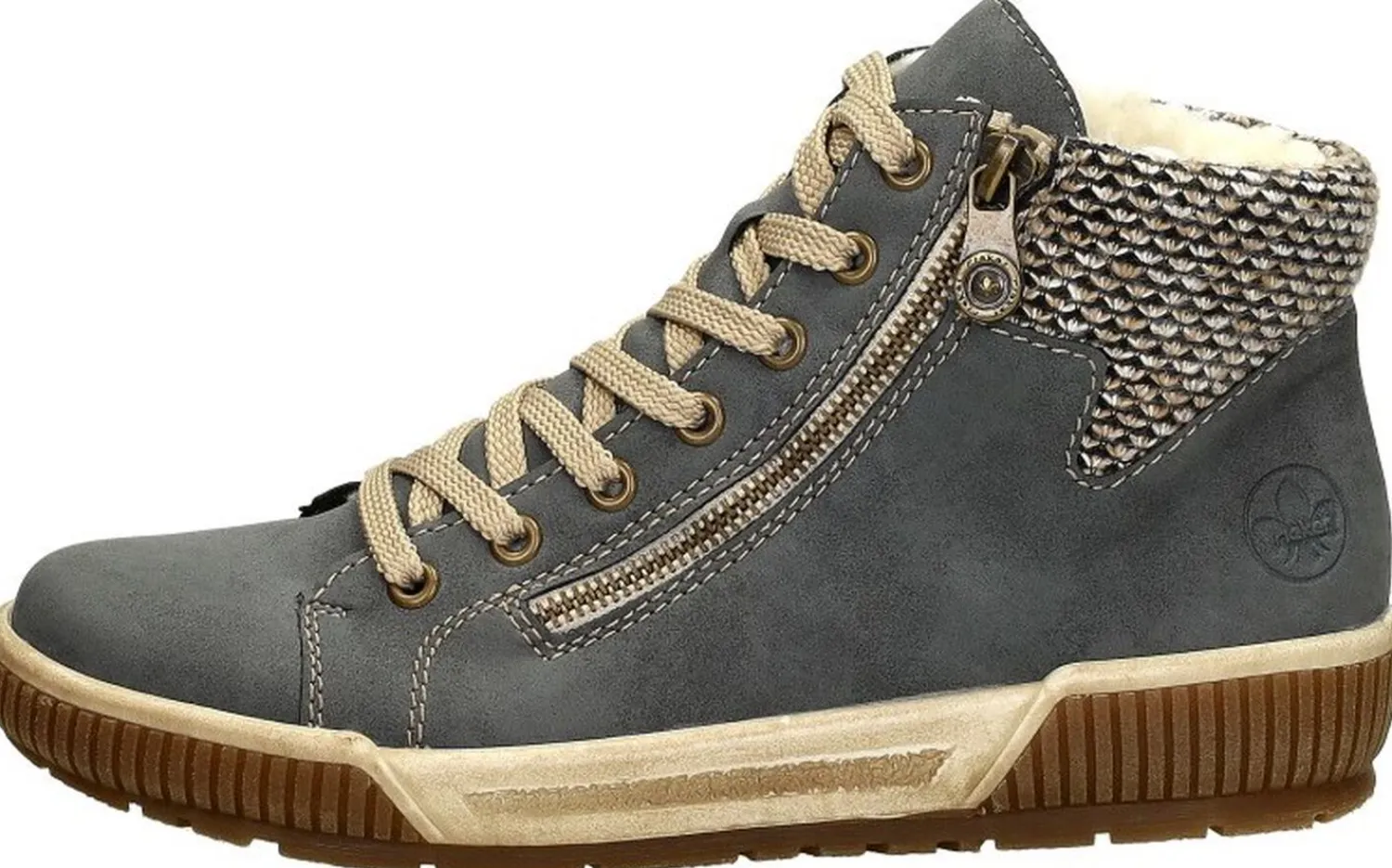 Rieker Veterschoenen Hoog Licht blauw Clearance