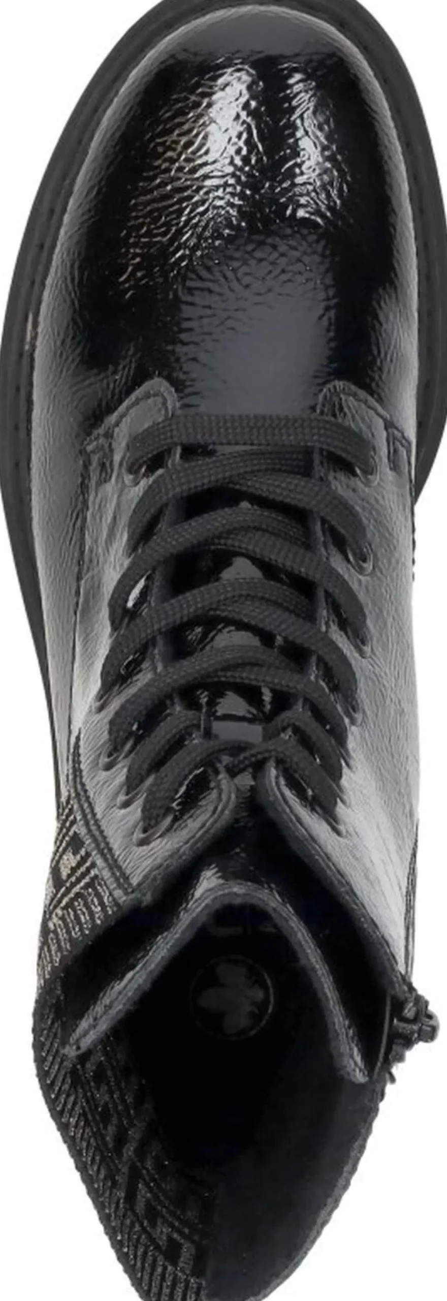 Rieker Veterschoenen Hoog Zwart lak New