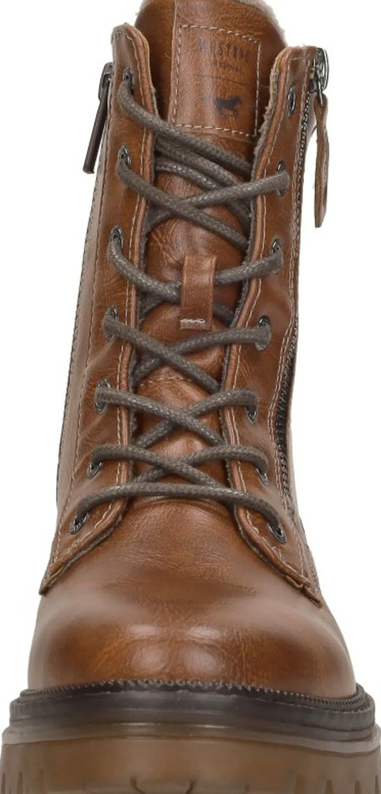 Mustang Veterschoenen Hoog Cognac New