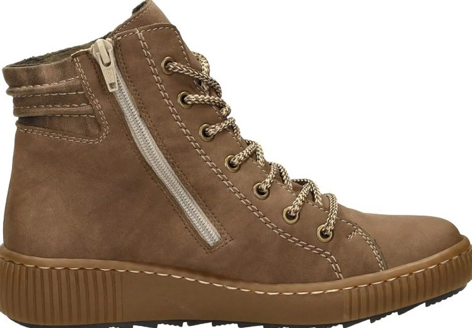 Rieker Veterschoenen Hoog Taupe Online