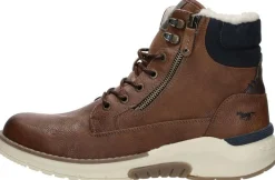 Mustang Veterschoenen Hoog Cognac Hot