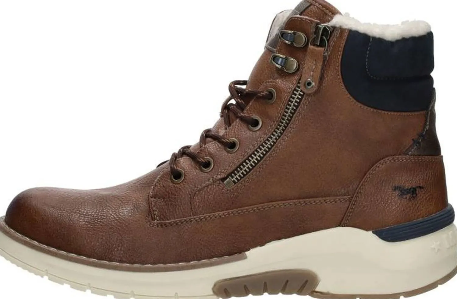 Mustang Veterschoenen Hoog Cognac Hot