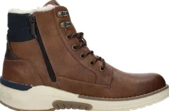 Mustang Veterschoenen Hoog Cognac Hot