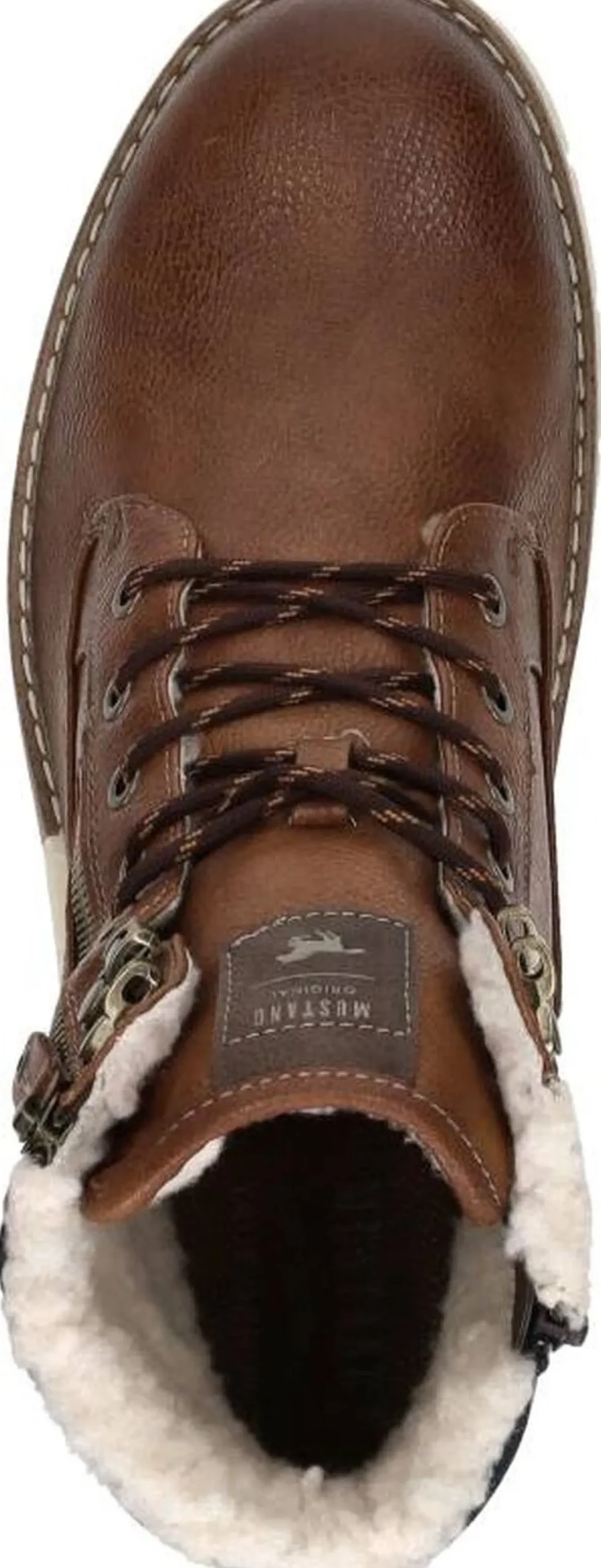 Mustang Veterschoenen Hoog Cognac Hot