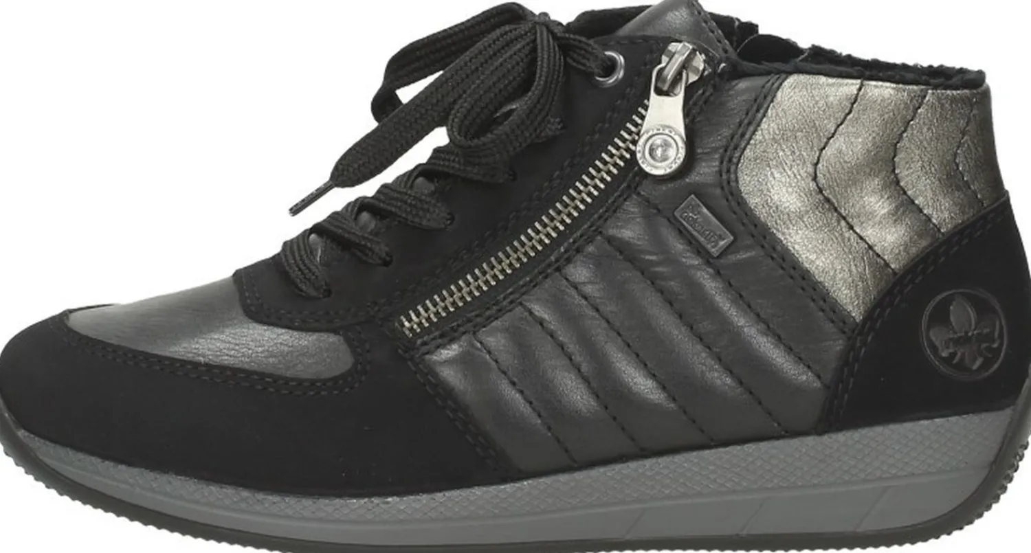Rieker Veterschoenen Hoog Zwart Fashion