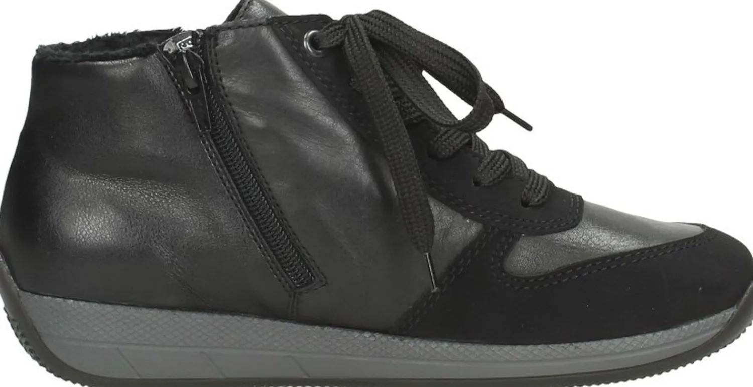 Rieker Veterschoenen Hoog Zwart Fashion