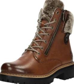 Rieker Veterschoenen Hoog Cognac Outlet