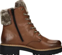 Rieker Veterschoenen Hoog Cognac Outlet