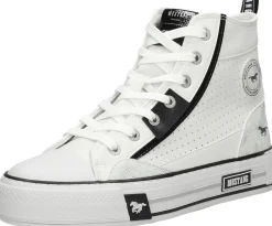 Mustang Veterschoenen Hoog Wit Outlet