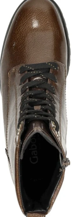 Gabor Veterschoenen Hoog Bruin croco lak Online