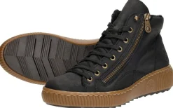 Rieker Veterschoenen Hoog Zwart Discount