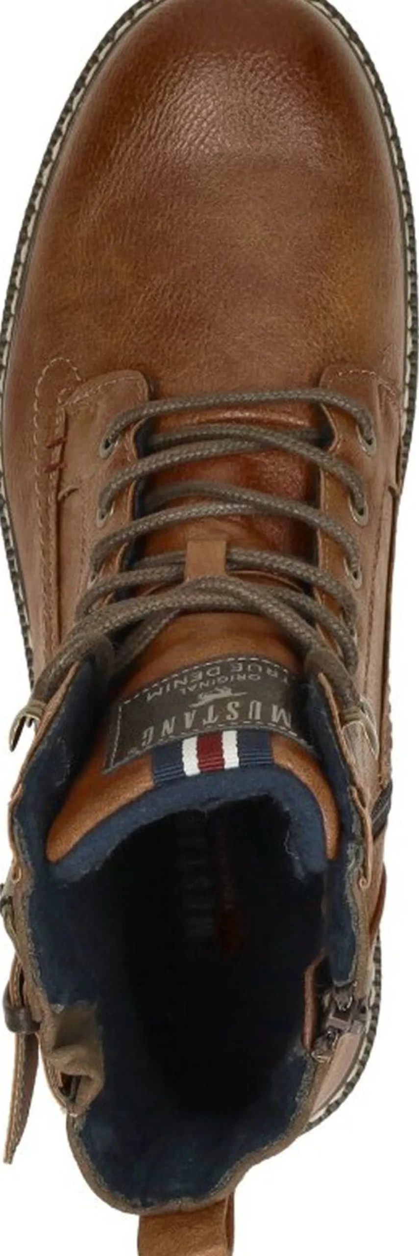 Mustang Veterschoenen Hoog Cognac New