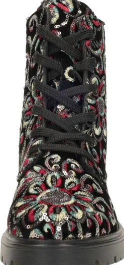 Rieker Veterschoenen Hoog Zwart Clearance