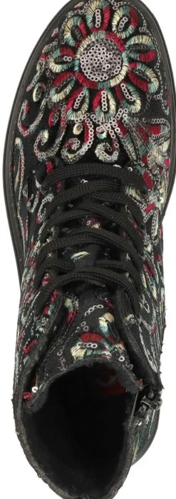 Rieker Veterschoenen Hoog Zwart Clearance