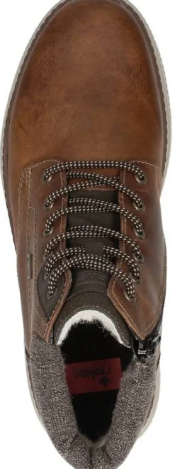 Rieker Veterschoenen Hoog Cognac New
