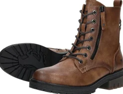 Mustang Veterschoenen Hoog Cognac Outlet
