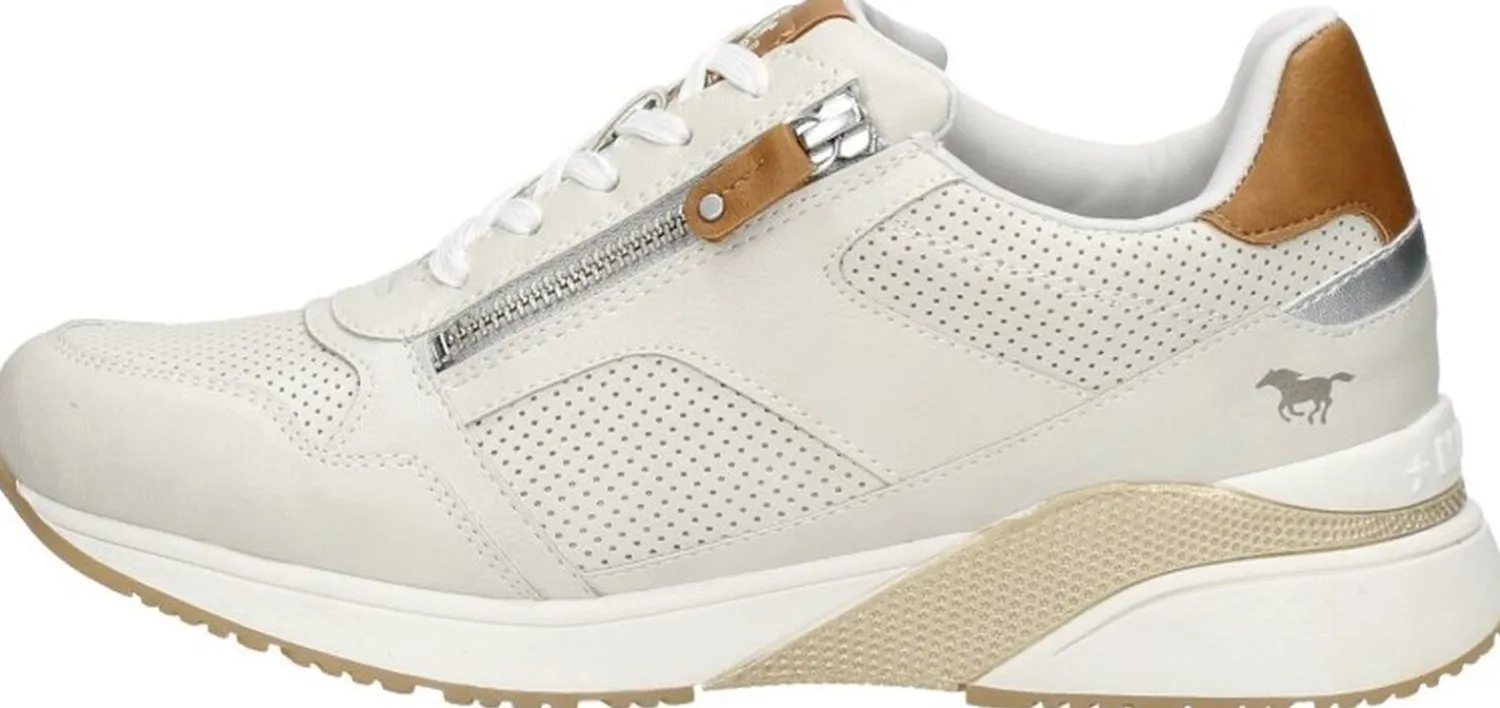 Mustang Veterschoenen Laag Gebroken wit Outlet