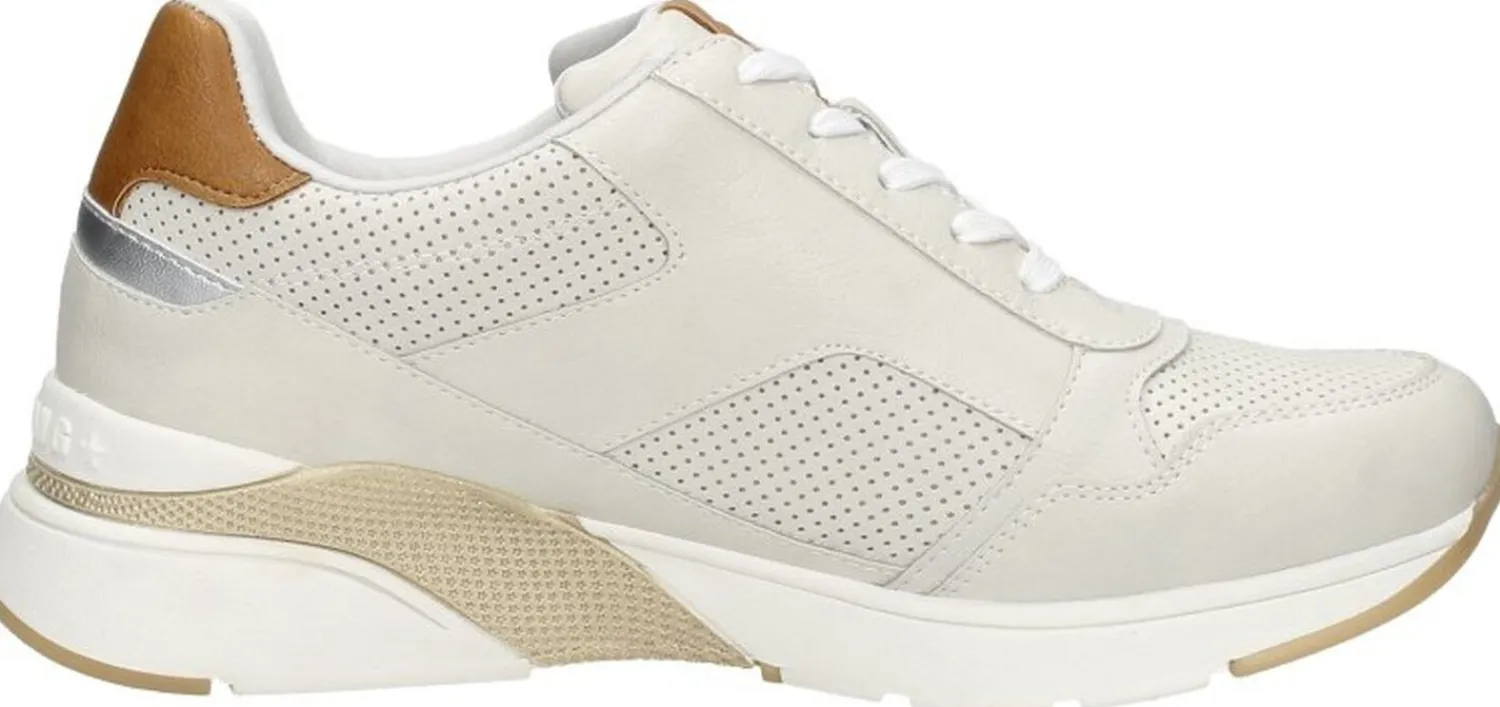 Mustang Veterschoenen Laag Gebroken wit Outlet