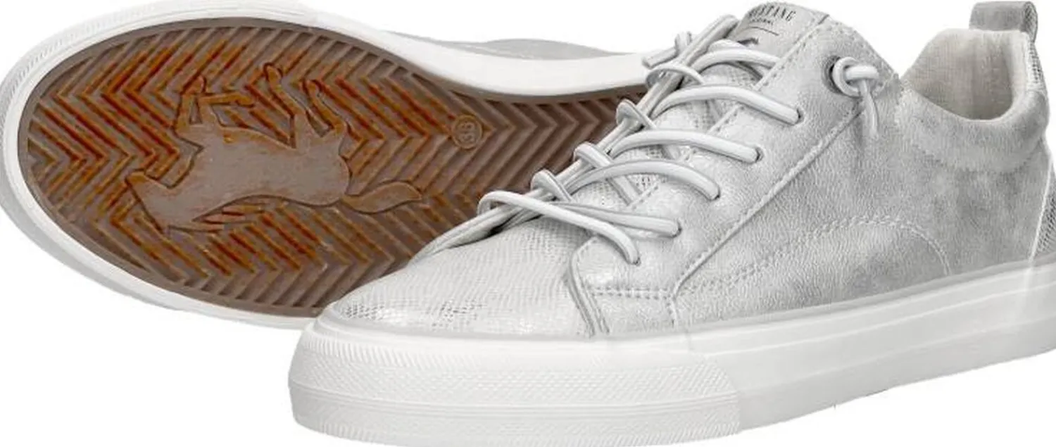 Mustang Veterschoenen Laag Zilverkleur Online