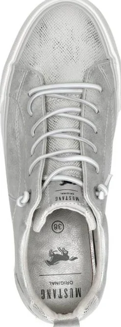Mustang Veterschoenen Laag Zilverkleur Online