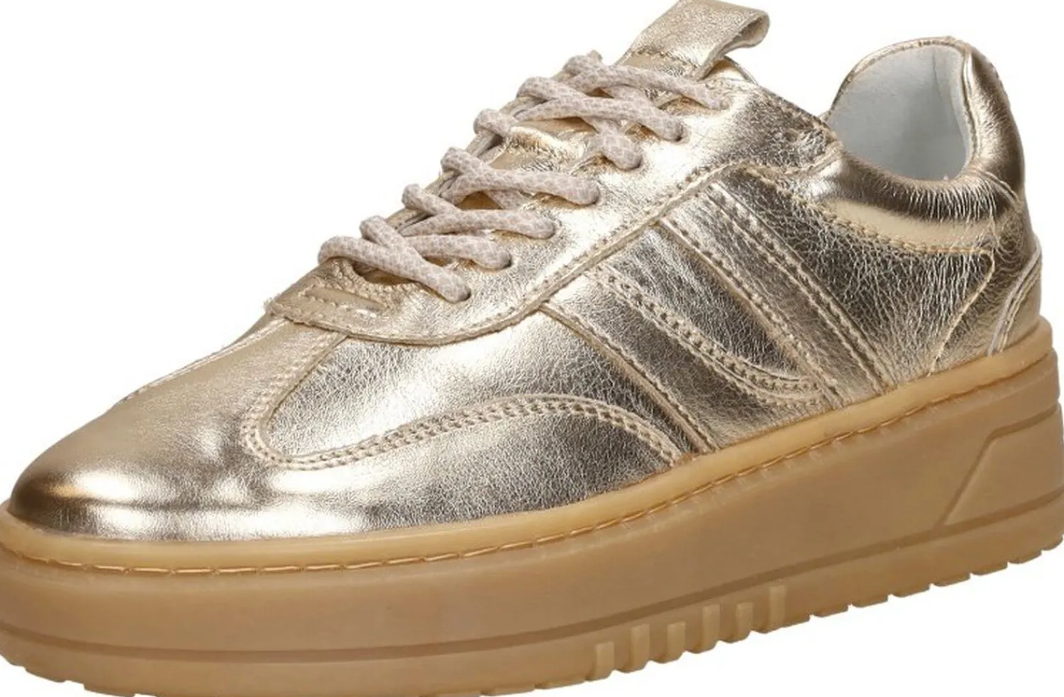 Sub55 Veterschoenen Laag Goudkleur Discount