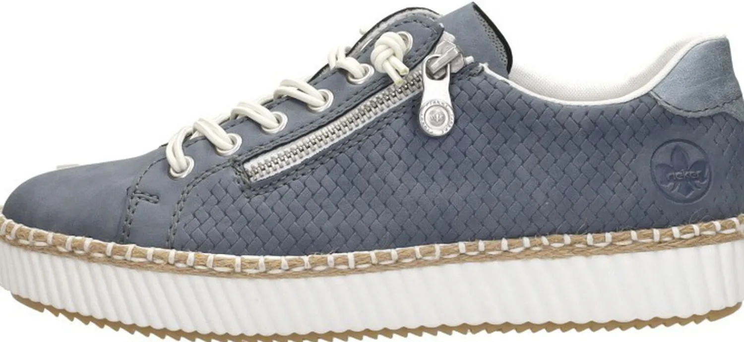 Rieker Veterschoenen Laag Blauw New