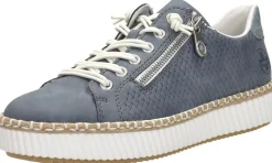 Rieker Veterschoenen Laag Blauw New