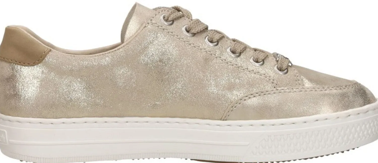 Rieker Veterschoenen Laag Goudkleur Clearance