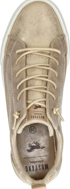 Mustang Veterschoenen Laag Goudkleur Discount