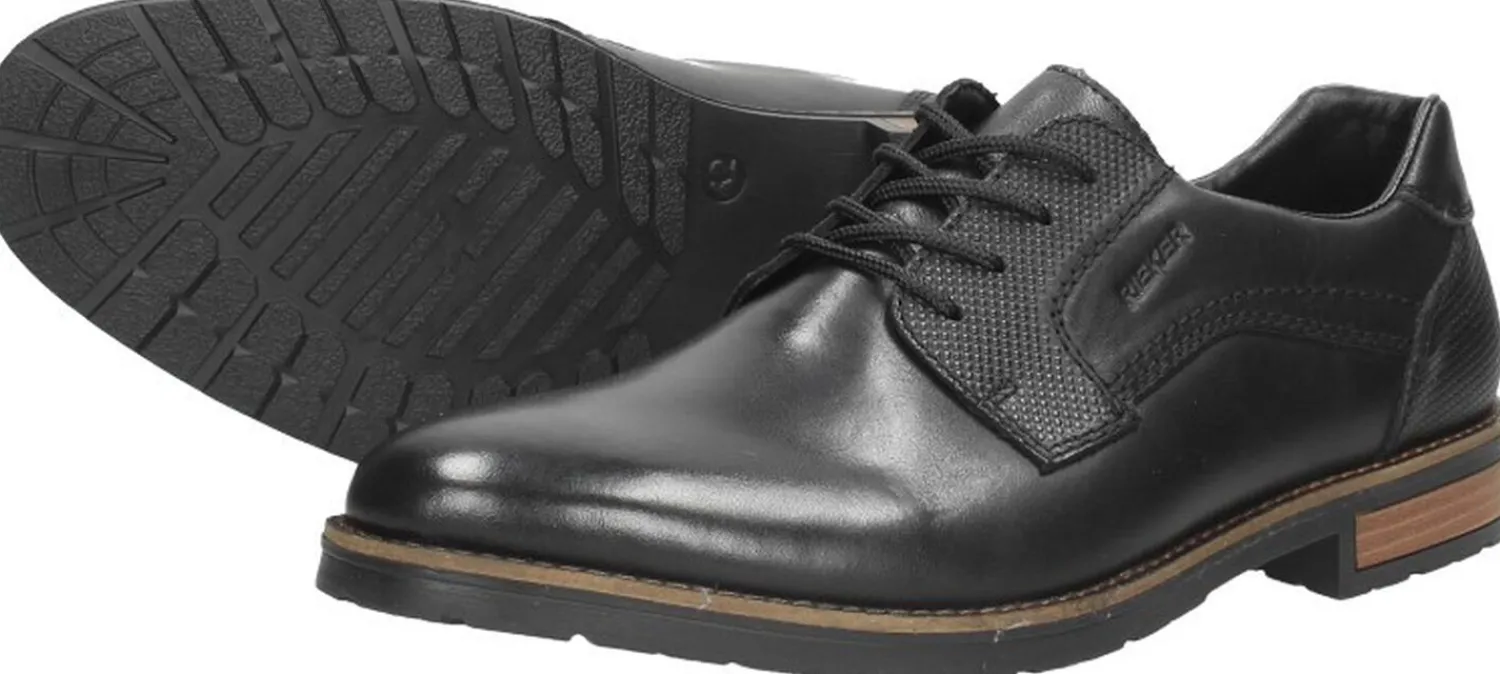 Rieker Veterschoenen Laag Zwart Fashion
