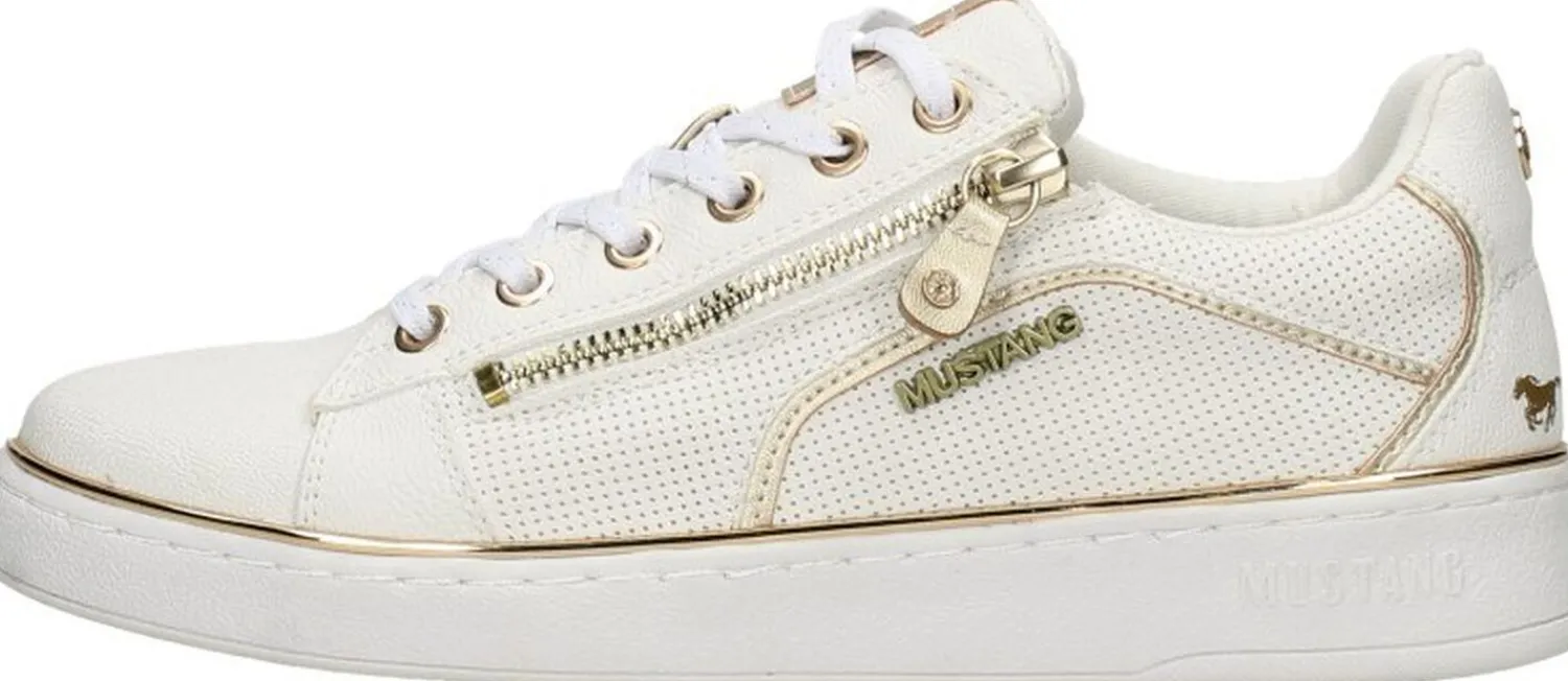 Mustang Veterschoenen Laag Wit Discount