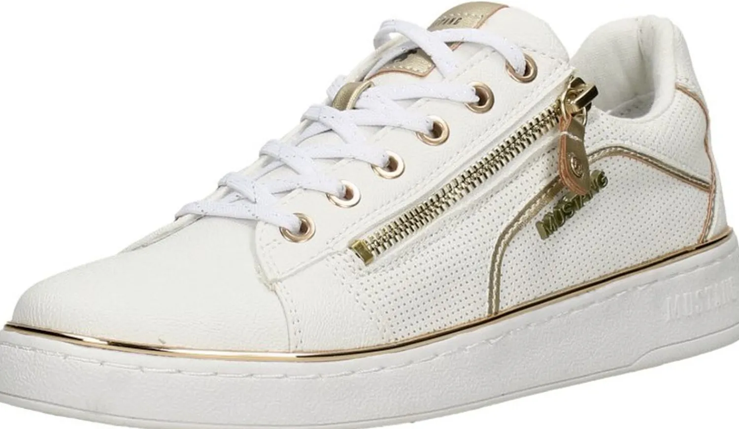 Mustang Veterschoenen Laag Wit Discount