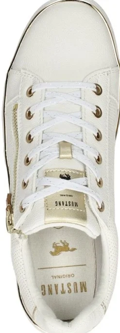 Mustang Veterschoenen Laag Wit Discount